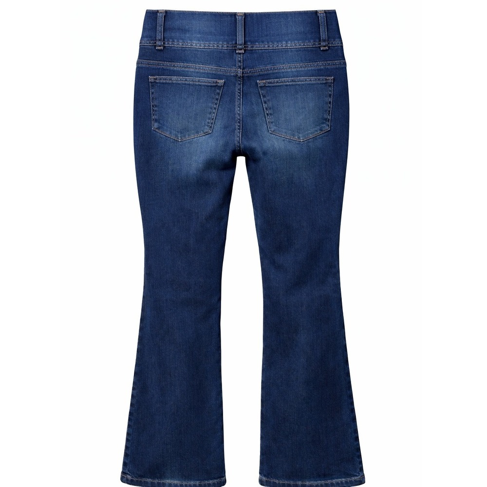 Angel Kiss Women Dark Wash Bootcut Jeans High Rise Triple Button Size 15/32 - Picture 2 of 5